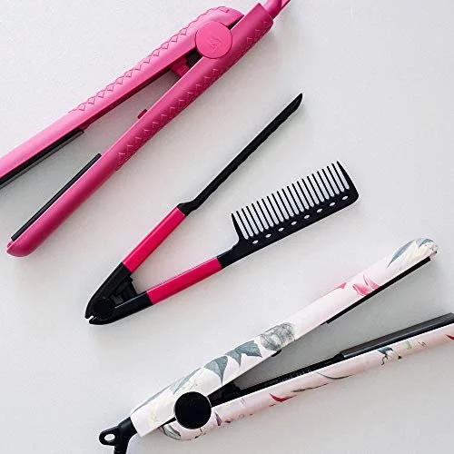 Herstyler Straightening Comb For Hair Flat Iron Comb For Great Tresses With A Firm Grip Pink Imported Products from USA iBhejo