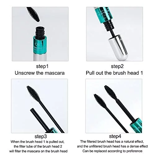 Naseny 2In1 Vibely Mascara Waterproof Black Volume And Length ...