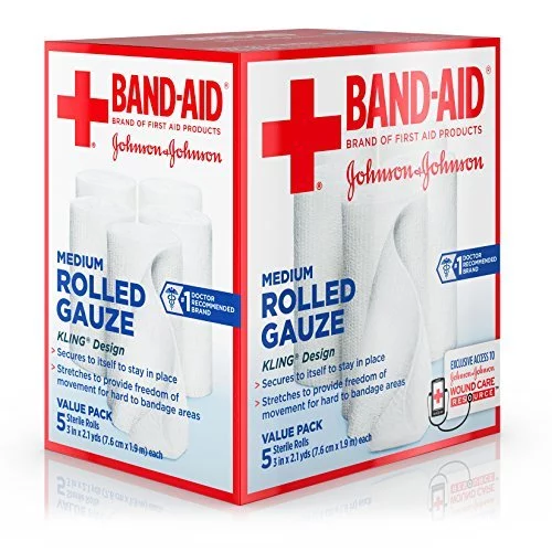 Band Aid Brand Of First Aid Products Flexible Rolled Gauze Dressing For  Minor Wound Care, Soft Padding And Instant Absorption, 3 Inches By 2.1  Yards, - Imported Products from USA - iBhejo