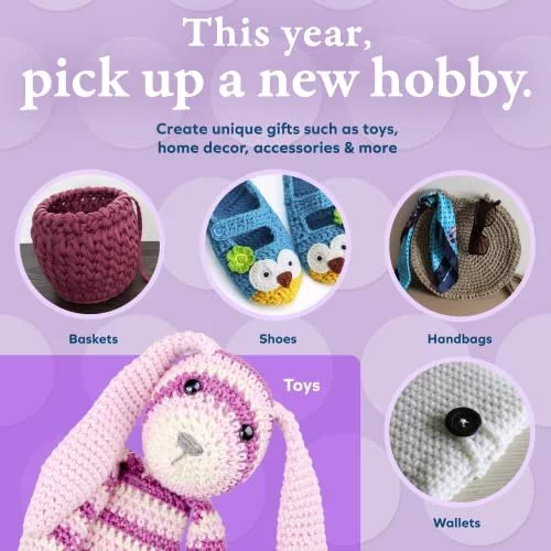 Crochet Hooks Kit 31 Piece Set With 9 Ergonomic Hook Sizes 6 Yarn