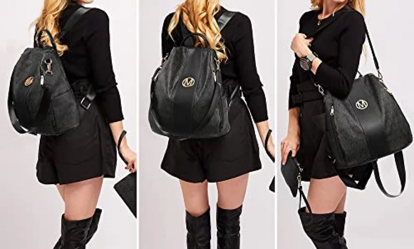 Makes Women's Fashion Leather Anti-theft Rucksack Travel Handbags