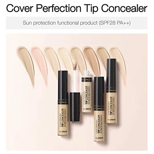 The Saem Cover Perfection Tip Concealer, Liquid Multi-Use Concealer, Full  Coverage Makeup For Acne Dark Spots Dark Circles Hyperpigmentation And Blem  - Imported Products from USA - iBhejo