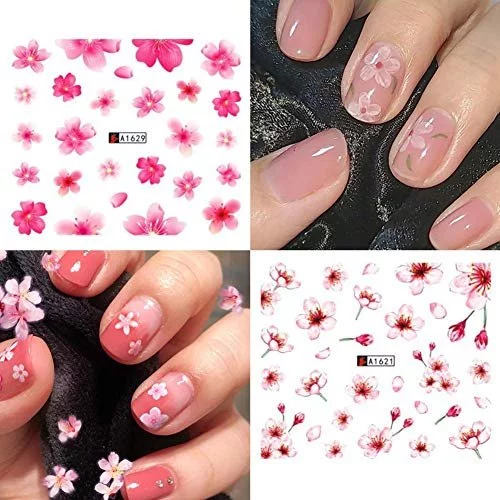 Kinda late posting this, but I wanted to share the cherry blossom inspired  nails I did earlier in the month! :) (video linked in the comments!) : r/ NailArt