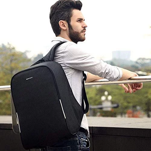 Kopack Security Backpack 15.6 Inch Laptop Backpack With Hidden Anti Theft Zipper And Usb Port Stylish Waterproof Business College Travel Commuter B Imported Products from USA iBhejo