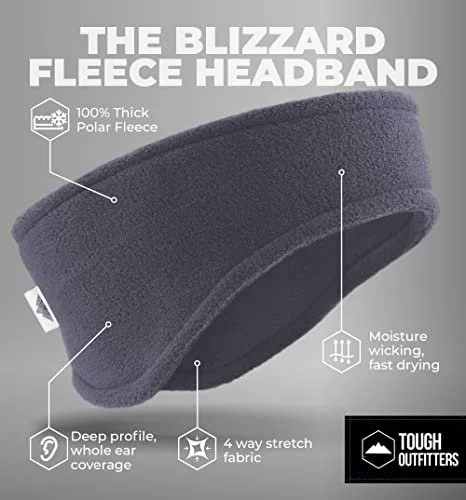Fleece Ear Warmers/Muffs Headband for Men & Women - Winter Fleece Ear Cover