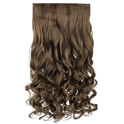 Thick Wavy Clip-In Hair Extensions – 5 Clips, 3/4 Full Head, Synthetic & Remy-Look – USA Stock