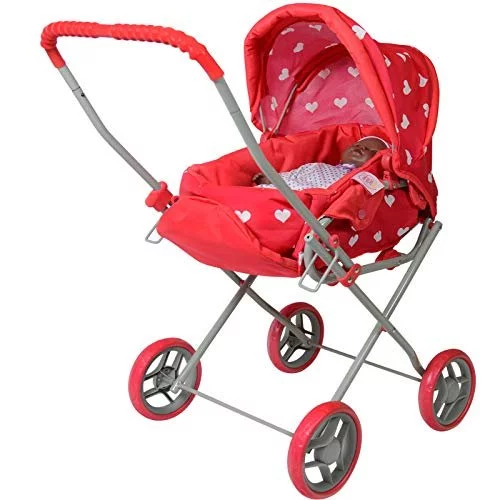 Baby Doll Stroller Play Set 3 In 1 Babydoll Stroller With Removable Bassinet Baby Carriage For Dolls Toy Doll Stroller For Toddlers 3 4 Years Imported Products from USA iBhejo