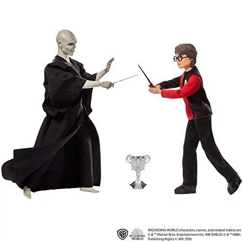 Harry Potter Collectible Doll 2-Pack - Voldemort & Harry With Wands & Triwizard Cup