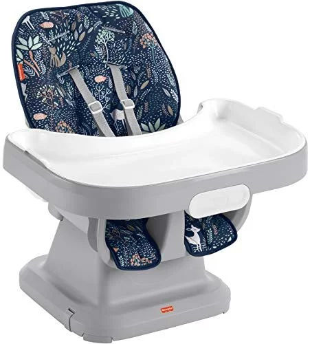 Fisher Price Baby Spacesaver Simple Clean High Chair Baby To Toddler Portable Dining Seat With Removable Tray Liner Moonlight Forest Amazon Exclusiv Imported Products from USA iBhejo