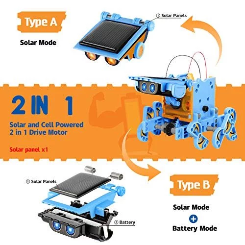 Sillbird 12-in-1 Solar Robot Toys,STEM Project For Kids Aged 8-12,Solar