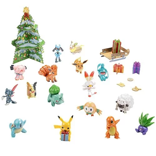 Pokemon Holiday Advent Calendar - 24 Piece Playset With Figures & Christmas Accessories