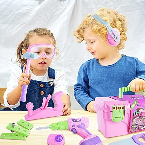 Kids pink tool set on sale