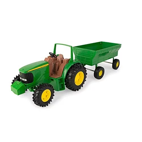 John Deere Kids Tractor Toy With Flarebox Wagon Set - 8 John Deere Kids Tractor Toy With Flarebox Wagon Set - 8