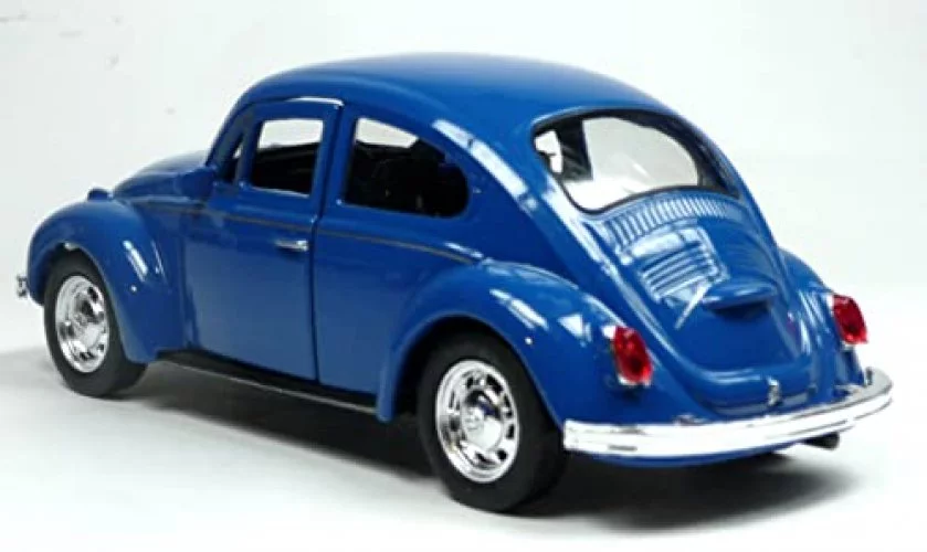 Blue 1967 Classic Die Cast Volkwagen Beetle Toy with Pull Back