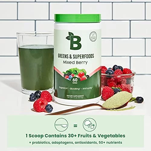 Bloom Nutrition Super Greens Powder Smoothie & Juice Mix - Probiotics ...
