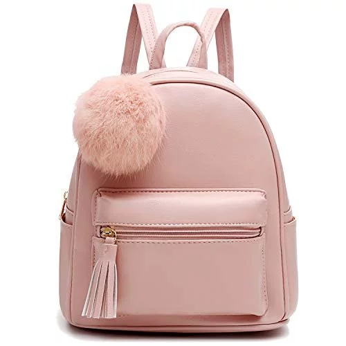 Ihayner Mini Backpack Purse For Girls Teens Women Purses Pu Leather Pom Backpack Shoulder Bag With Charm Tassel Imported Products from USA iBhejo