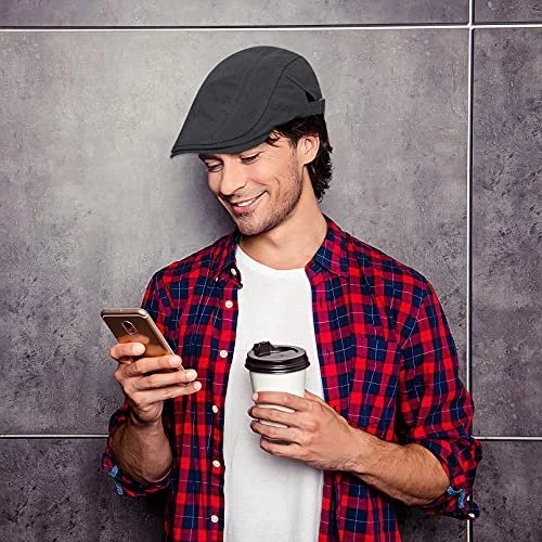 1 Pack Newsboy Hats For Men Flat Cap Cotton Adjustable Breathable Irish Cabbie Driving Hunting Hat Bc402b71 1e2d 4d08 8933 Be1c2c034250.1896cf41b211e1d8efd4dcb16c176af1