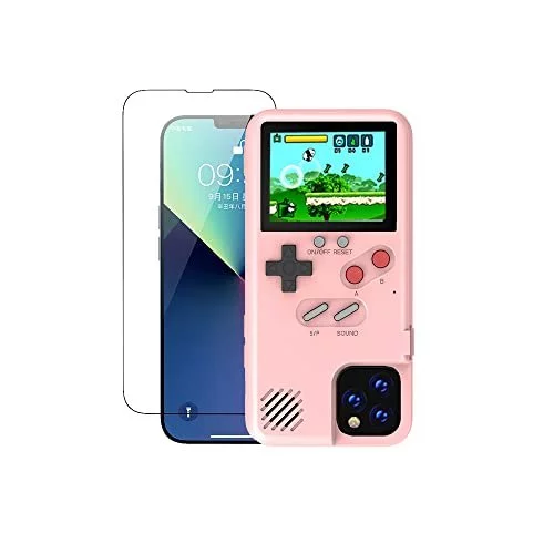 Compatible with iPhone 13 Pro Max Gameboy Case, Handheld Game Console Case  with 36 Classic Games and Color Display, 3D Retro Video Game Case for iPhone  13 Pro Max, Gift for Man