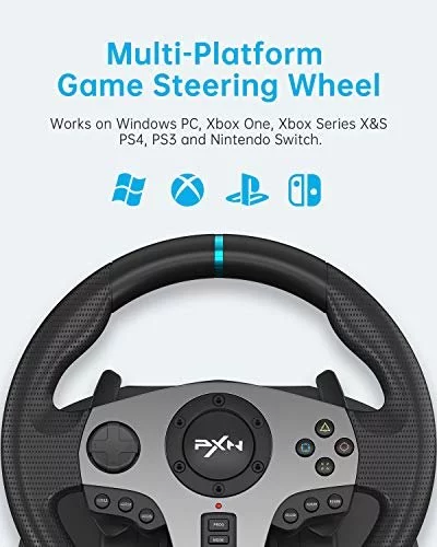 PXN V9 Gaming Racing Wheel with Pedals and Shifter, Steering Wheel