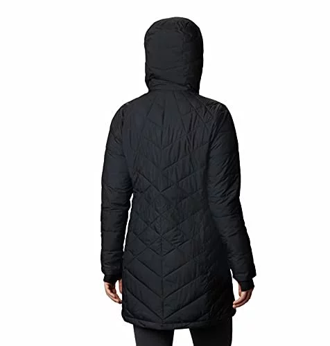 Columbia shops heavenly long hooded jacket black