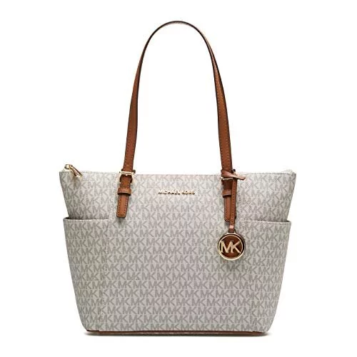 MICHAEL Michael Kors Jet Set Item East West Top Zip Tote Vanilla Acorn One Size Imported Products from USA iBhejo