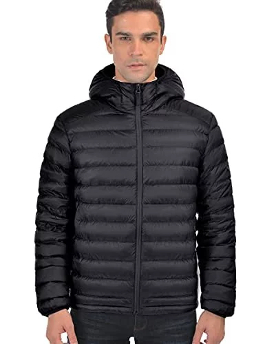 Bakery Men'S Down Jacket Hooded Packable Down Puffer Jacket Lightweight  Water-Resistant Insulated Down Jacket Black Xxxl - Imported Products from  USA - iBhejo