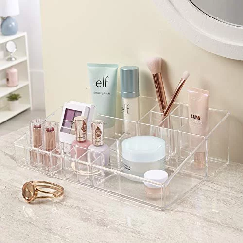 Stori Audrey Stackable Clear Plastic Organizer Drawers, 2 Piece Set