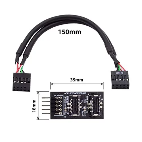 Computer Mainboard USB 3.0 Front 19PIN To 3.1 Type-C Front Panel Header...