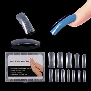 Nmkl38 120Pcs Dual Forms Full Cover Nail Tips Upper Arched Extension Mold (Mold B)