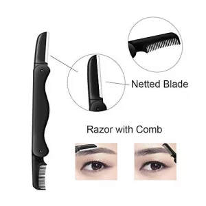 Eyebrow Razor, 5 in 1 Eyebrow Kit, Professional Eyebrow Grooming Set, Eyebrow Trimmers Set for Women and Men, Including Brow Razors Trimmer, Brush, E