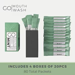 Go Travel Size Mouthwash Packets Individual Mini Mouthwash For Fresh Breath - Tsa Compliant - Smart Packet Design To Reduce Travel Bottle Waste -