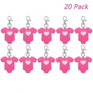 20 Sets Baby Shower Return Gifts For Guests, Pink Jumpsuits