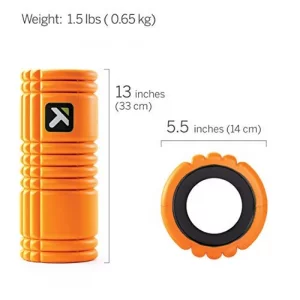 TriggerPoint GRID Foam Roller for Exercise, Deep Tissue Massage and Muscle Recovery, Original (13-Inch), Orange