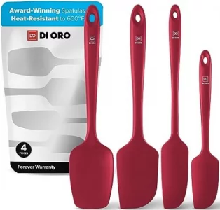 Di Oro Silicone Spatula Set - Rubber Kitchen Spatulas For Baking, Cooking, & Mixing - 600F Heat-Resistant & Bpa Free Silicone Scraper Spatulas For N