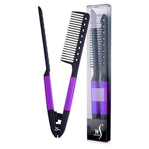 Herstyler Straightening Comb For Hair Flat Iron Comb For Women Hair Straightener Comb Fine Tooth Comb With A Grip Keratin Comb For Unkempt Ha Imported Products from USA iBhejo