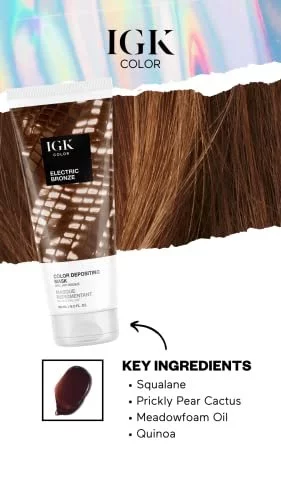 IGK Color Depositing Mask Electric Bronze 6oz IGK Color Depositing Mask Electric Bronze 6oz