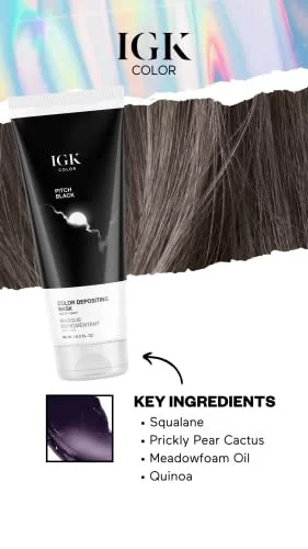 IGK Color Depositing Mask Pitch Black 6oz IGK Color Depositing Mask Pitch Black 6oz