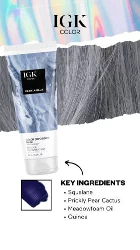 IGK Color Depositing Mask Peek-A-Blue 6oz