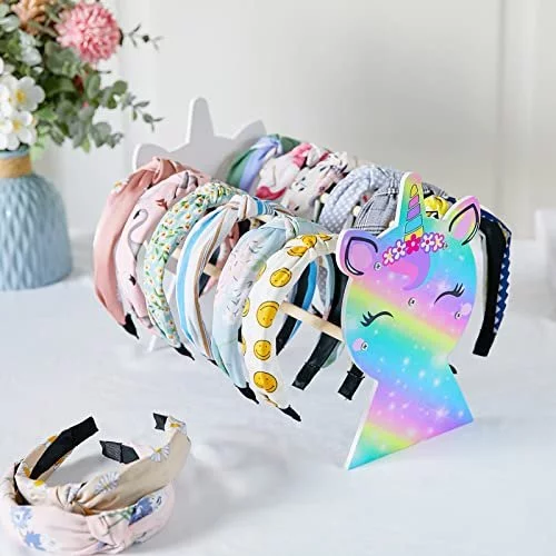 Basumee Girls Headband Holder Organizer Hair Hoop Headband Display Stand Unicorn Hairband Stand Organizer Headband Storage Home Room Decors for Girls Imported Products from USA iBhejo