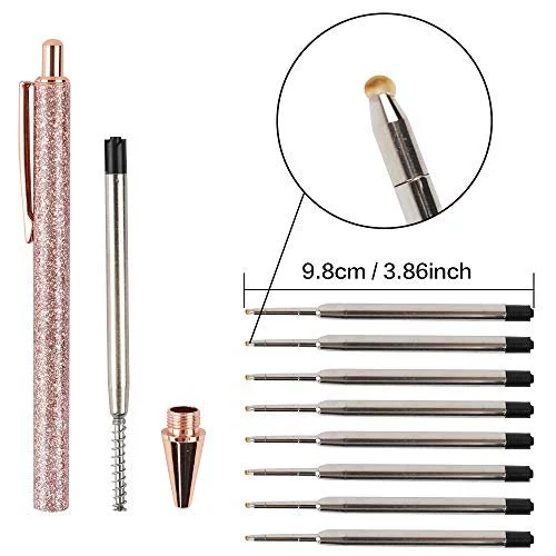 Chengu 30 Pack Sparkly Fancy Ballpoint Pens Set Glitter Metal Sequins Pens For Women Supplies Black Ink Medium Point 1.0 Mm For Birthday Wedding...