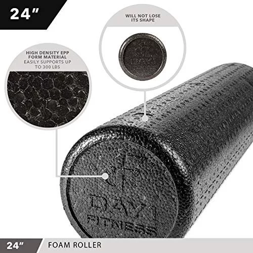 High Density Muscle Foam Rollers by Day 1 Fitness Sports Massage Rollers for Stretching Physical Therapy Deep Tissue Myofascial Release Ideal Imported Products from USA iBhejo