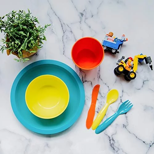 Kids plastic plates and bowls best sale