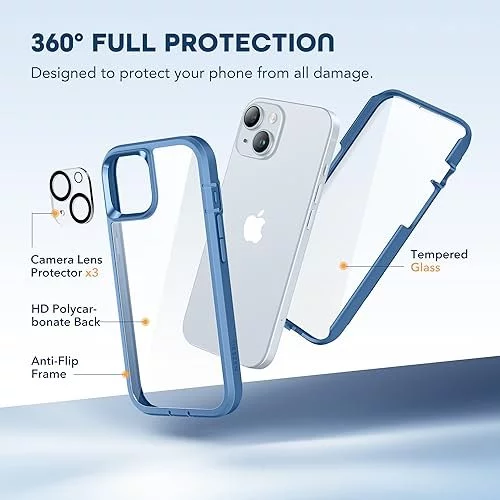 Tieszen Compatible With Iphone 15 Case Upgraded Dustproof Design