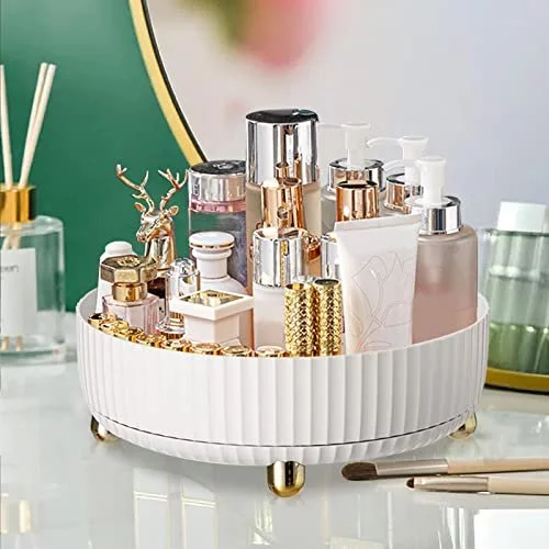 Funest Makeup Perfume Organizer, 360 Degree Rotating Lazy Susan buy Cosmetic Desk