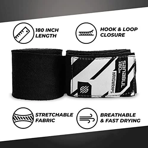 BOXERPOINT 180" Ringside Boxing Wraps For Men & Women - Breathable Hand Wraps For Boxing, Muay Thai, Kickboxing, MMA Gear