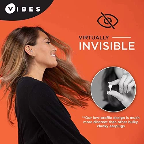 Vibes HighFidelity Earplugs Invisible Ear Plugs For Concerts, Musicians, Motorcycles