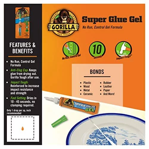 Gorilla Super Glue – 15 Gram Clear, Fast-Bonding Adhesive (Pack Of 1)