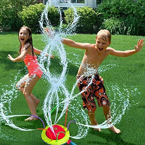 Hydro Swirl Spinning Water Sprinkler For Kids Outdoor Play Kids Sprinklers For Yard Outdoor Activities Splashing Outdoor Water Play Toy W. Wi Imported Products from USA iBhejo