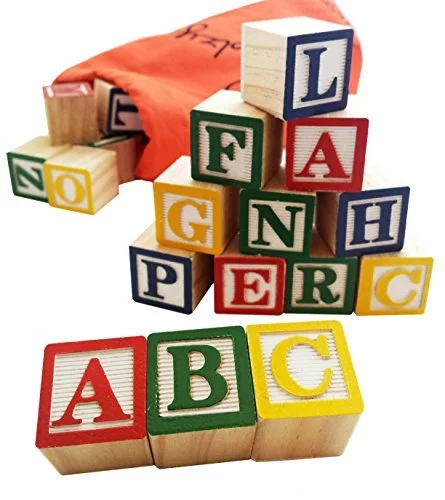 Small wooden letter blocks deals