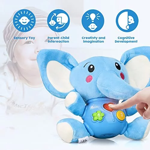 Steam Life Baby Toys 3 6 Months Baby Boy Gifts Newborn Musical Toys Plush Elephant For Baby 6 To 12 Months Infant Toys For Baby Boys Girls 0 6 Month Imported Products from USA iBhejo